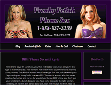 Tablet Screenshot of freakyfetishphonesex.com